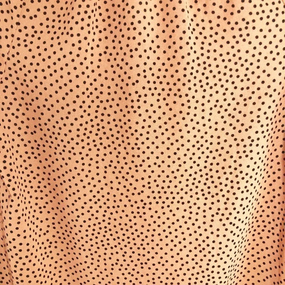 Modcloth Peach & Black Polka Dot Lightweight Blouse Women's Size Small - Picture 8 of 8